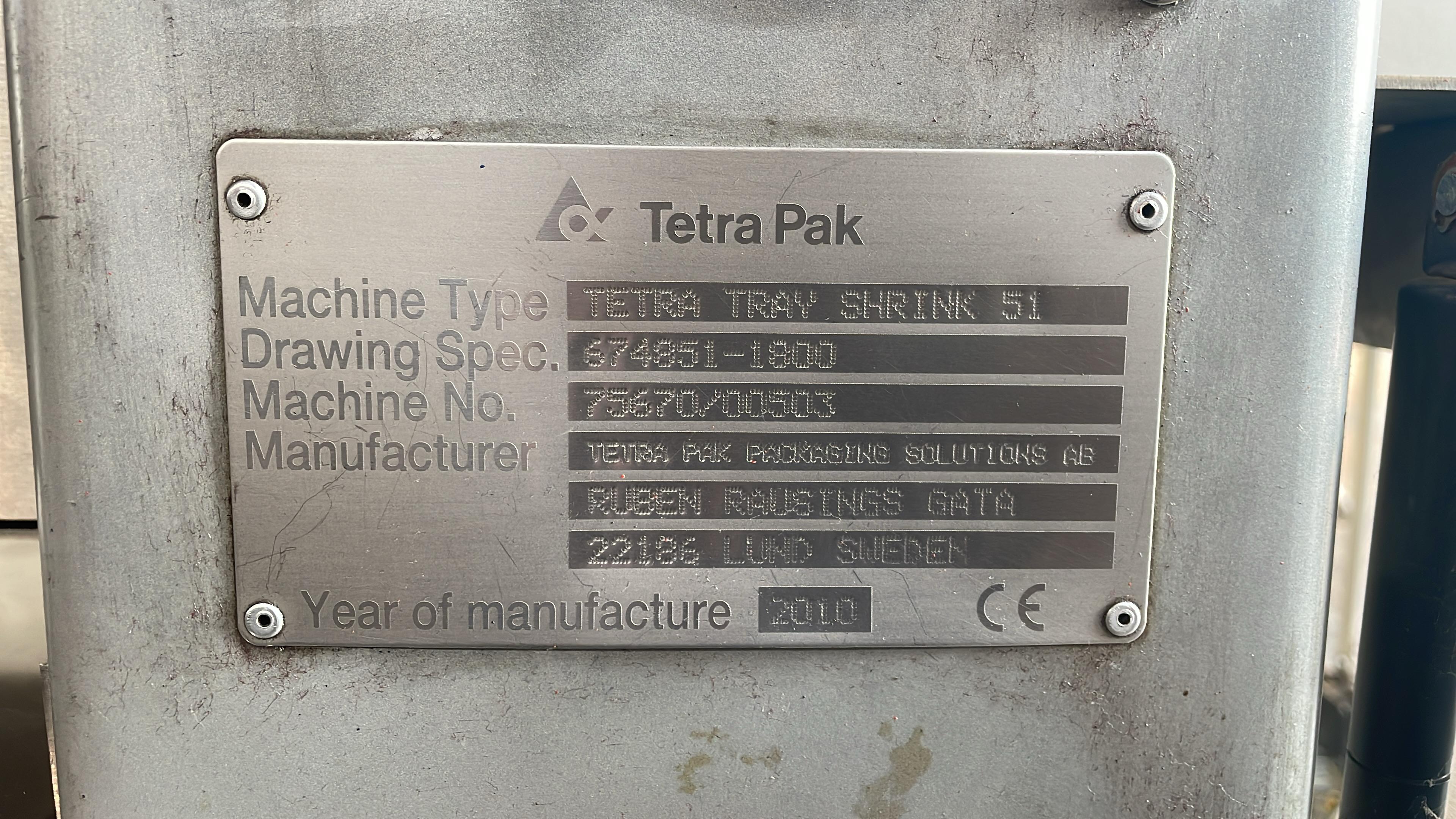REFURBISHED TETRA PAK TRAY SHRINK TTS 51 FOR SALE YEAR 2010